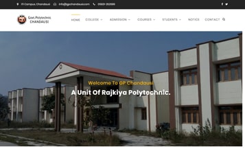 Government Polytechnic Chandausi Website Snapshot
