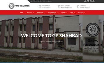 Government Polytechnic Shahbad Website Snapshot