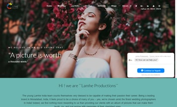 Website Snapshot of lamhe Production Delhi, India
